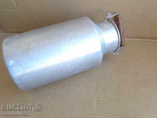 Old metal milk jug, aluminum bucket, canister - 7 Old metal milk jug, aluminum bucket, canister - 7