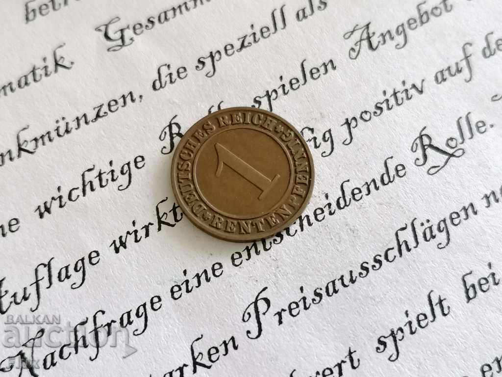 Райх монета - Германия - 1 пфениг | 1924г.; серия D