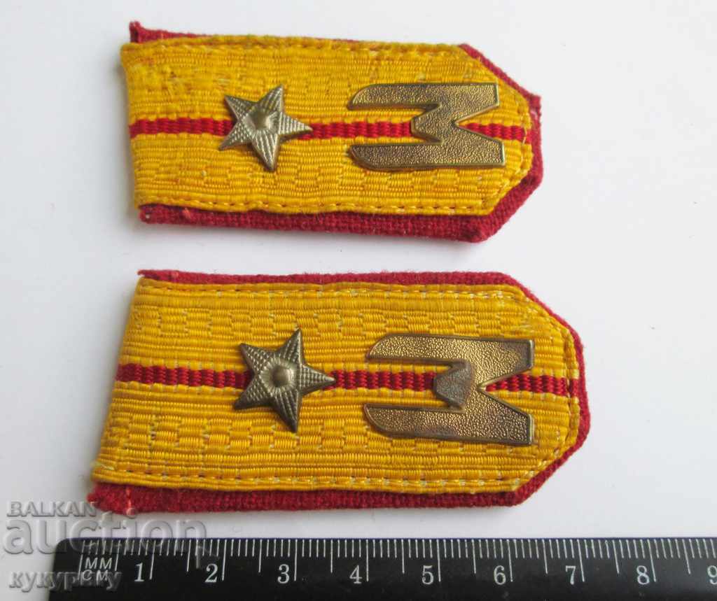 Old rare buttonholes from officer uniform Bulgaria - 5 Old rare buttonholes from officer uniform Bulgaria - 5