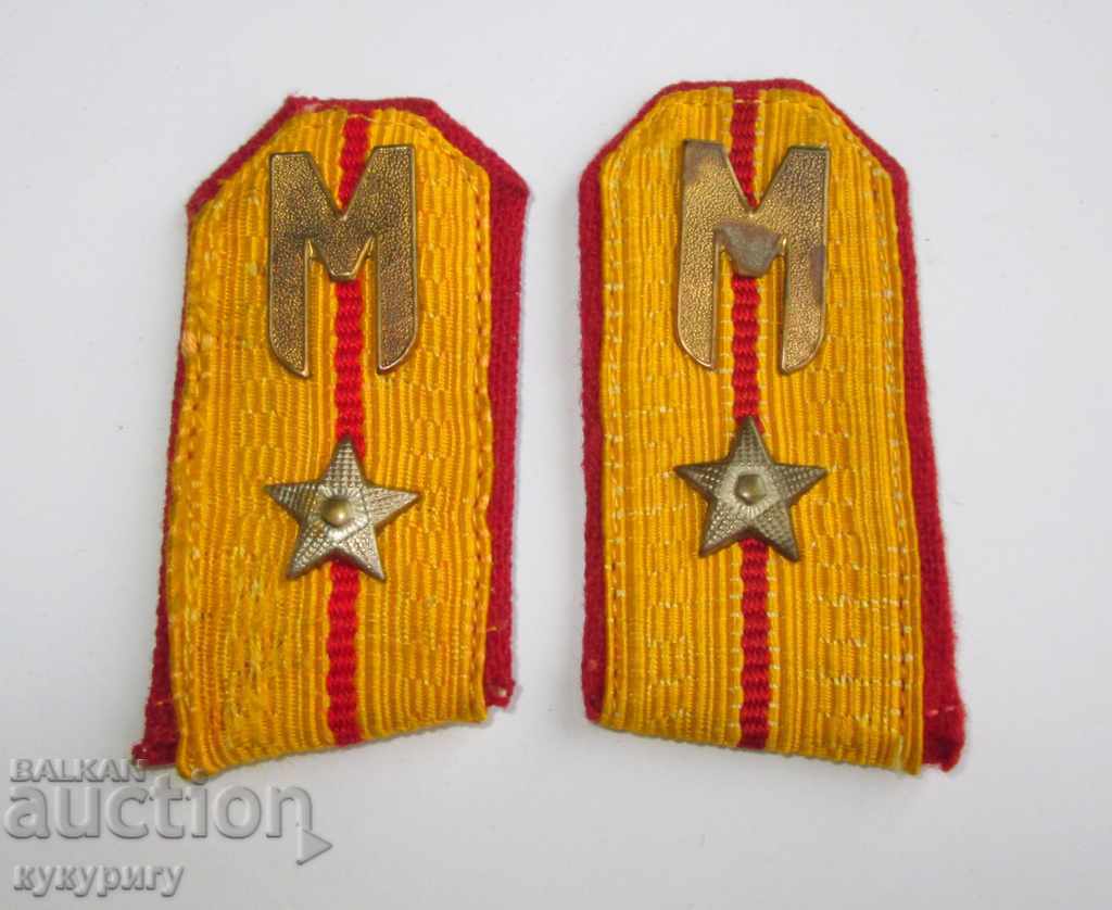 Стари редки петлици от офицерска униформа България