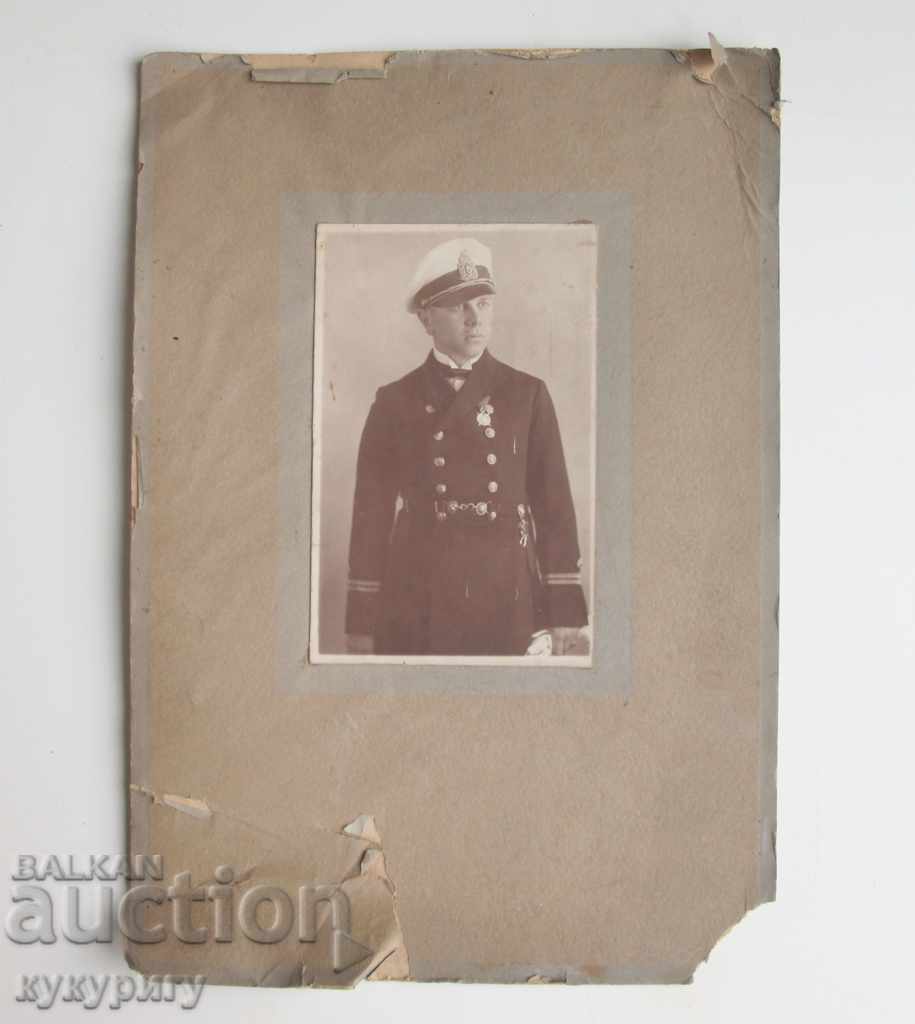 Old photo photography Royal naval officer in uniform 1931 with price 60.00 BGN | € 30.68