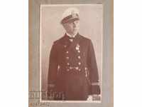 Стара снимка фотография Царски морски офицер с униформа 1931