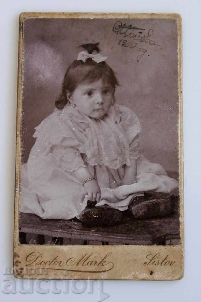 1900 OLD CHILDREN'S PHOTO PHOTO CARDBOARD CHILD BABY SVISHTOV