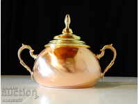Antique copper sugar bowl 500 ml.