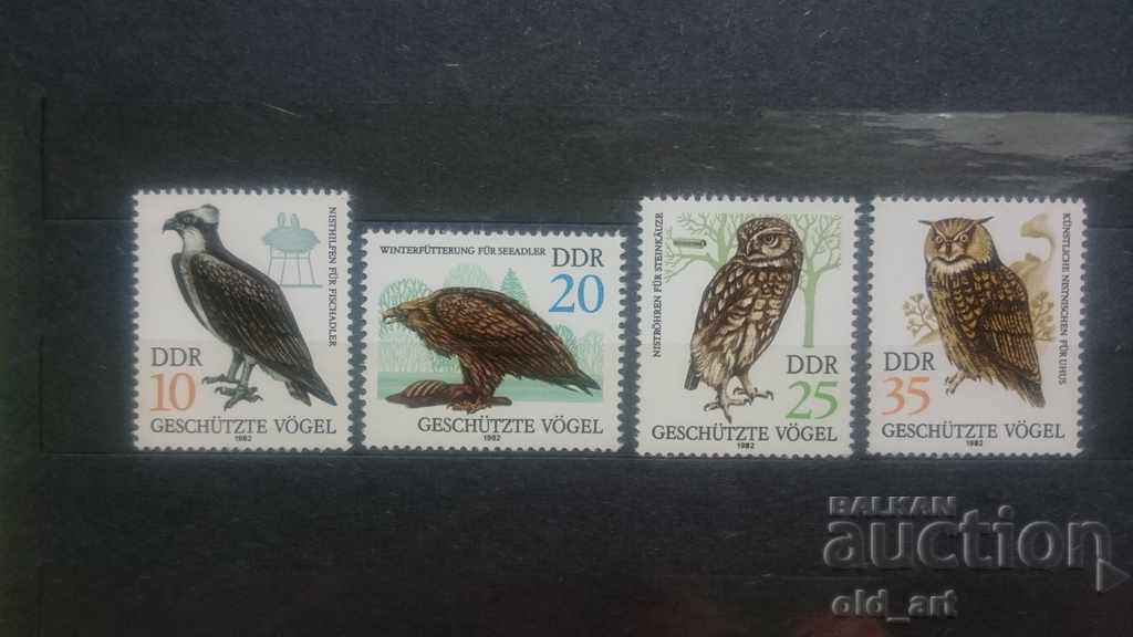 Timbre poștale - RDG 1982. Păsări de pradă