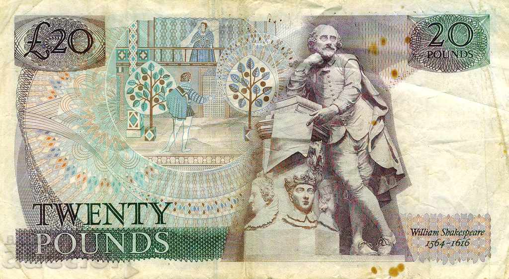 20 pounds England 1988 William Shakespeare with price 65.00 BGN | € 33.23 20 pounds England 1988 William Shakespeare with price 65.00 BGN | € 33.23