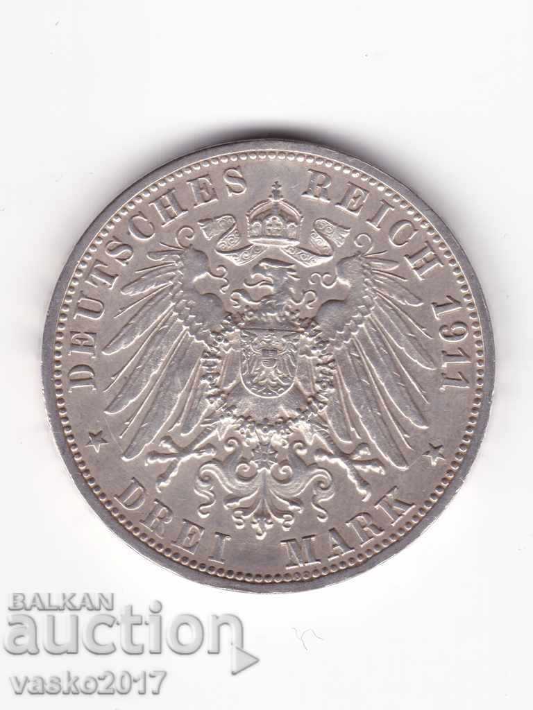 3 Mark -Germany 1911