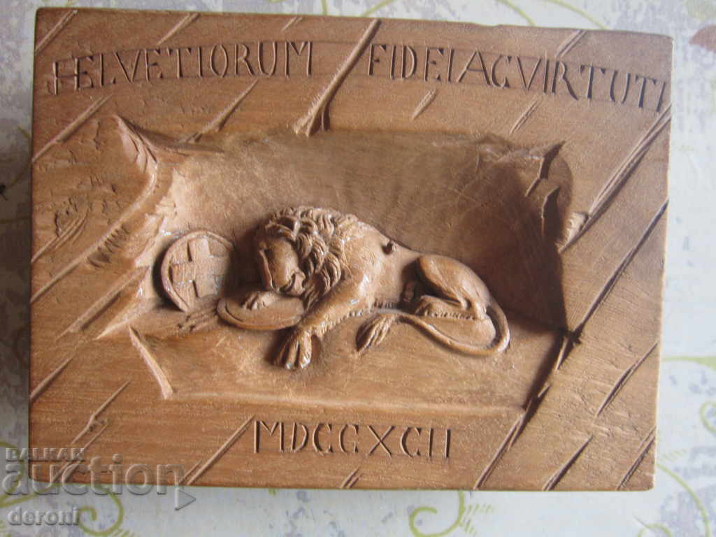 Auction  Swiss coat of arms lion crown