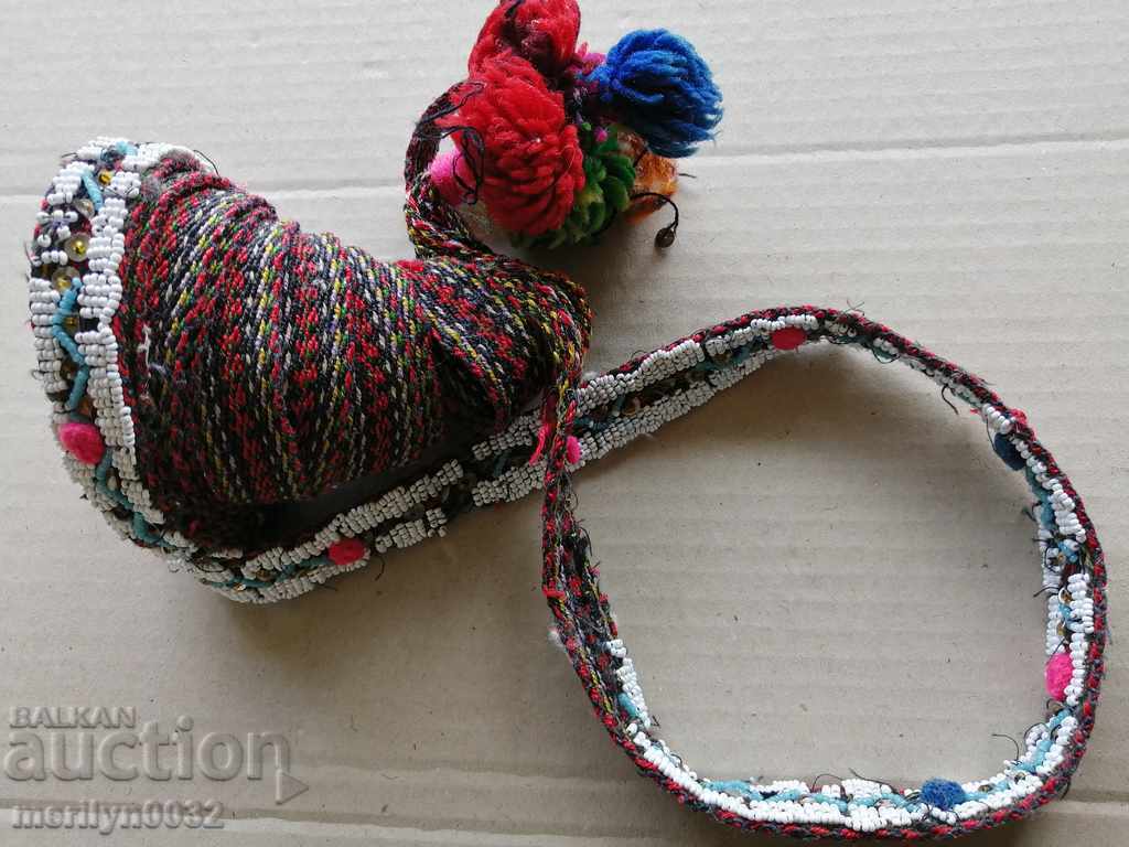 Hand-knitted belt with beads blue belt belt costume with price 199.00 BGN | € 101.75 Hand-knitted belt with beads blue belt belt costume with price 199.00 BGN | € 101.75