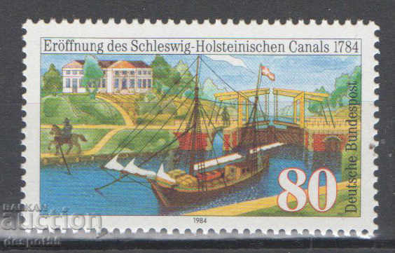 1984. ГФР. 200 г. от откриването на "Шлезвиг-Холщайн канал".