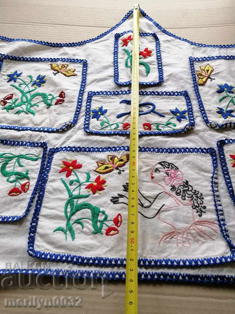 Χειροποίητη κουβέρτα με φορεσιά κέντημα - 5