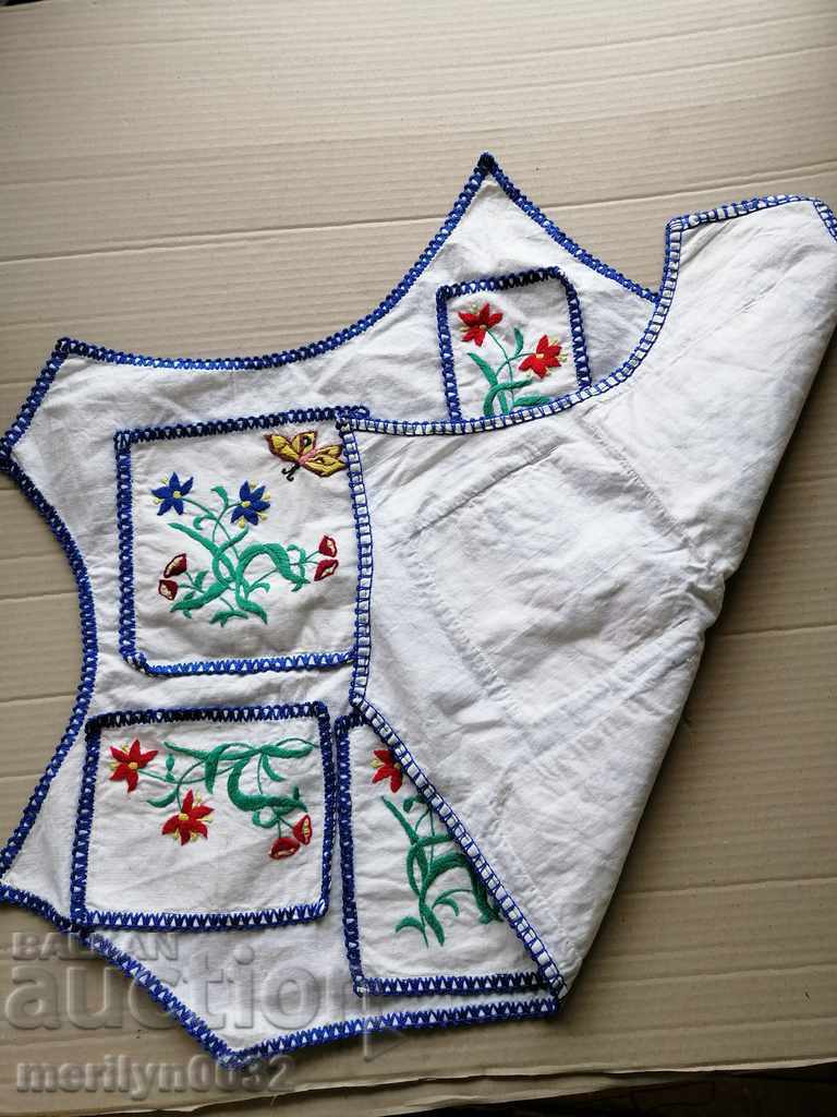 Χειροποίητη κουβέρτα με φορεσιά κέντημα - 7