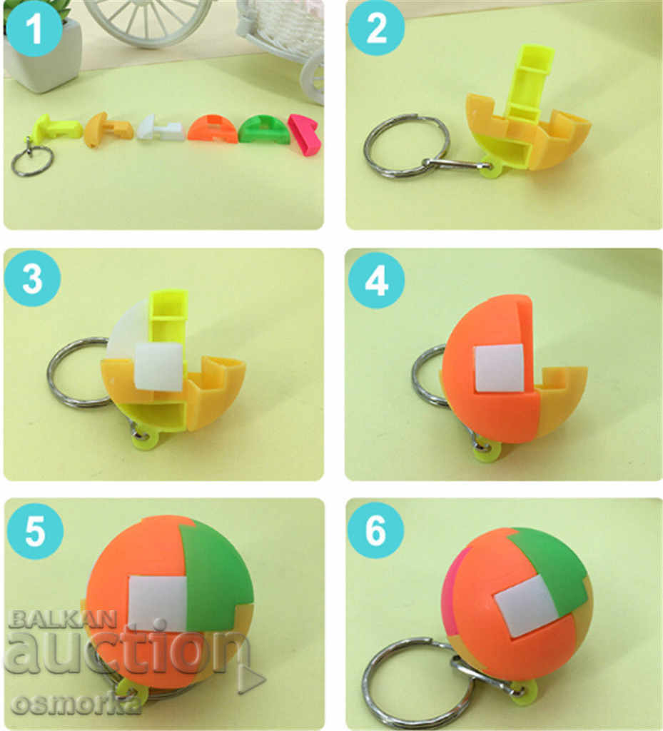 Ball Logic Puzzle Detachable Logic Thinking Exercise - 6 Ball Logic Puzzle Detachable Logic Thinking Exercise - 6