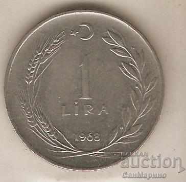+ Turkey 1 lira 1968