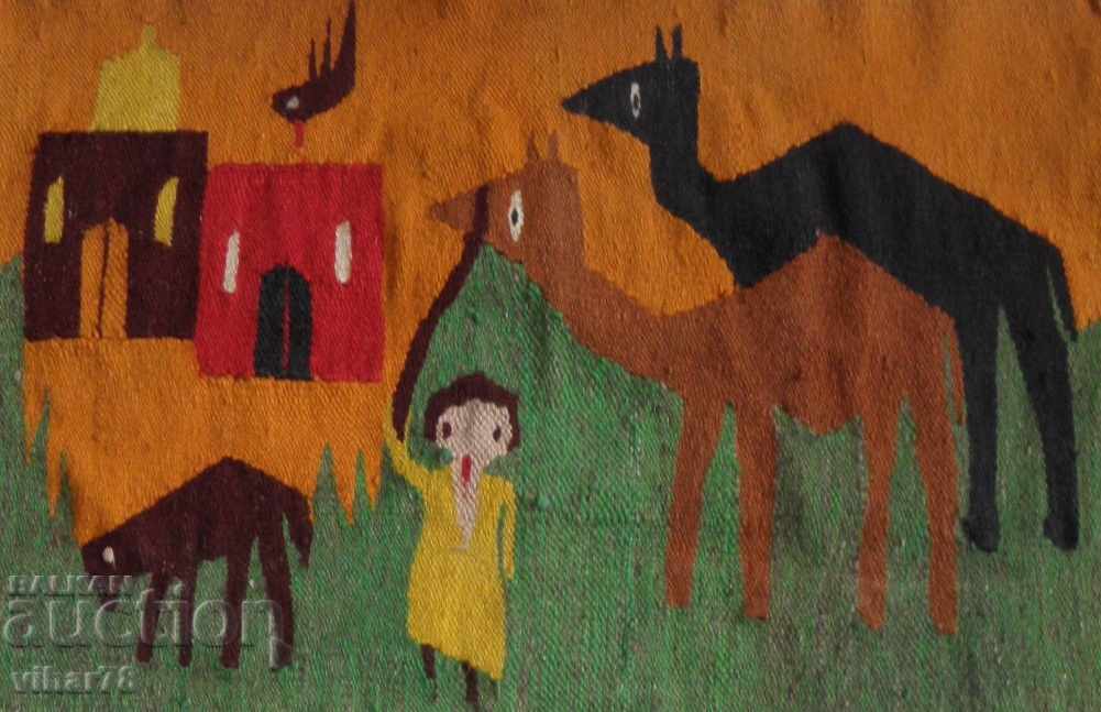 AN OLD AND VERY BEAUTIFUL CHECKED CARPET - 7 AN OLD AND VERY BEAUTIFUL CHECKED CARPET - 7