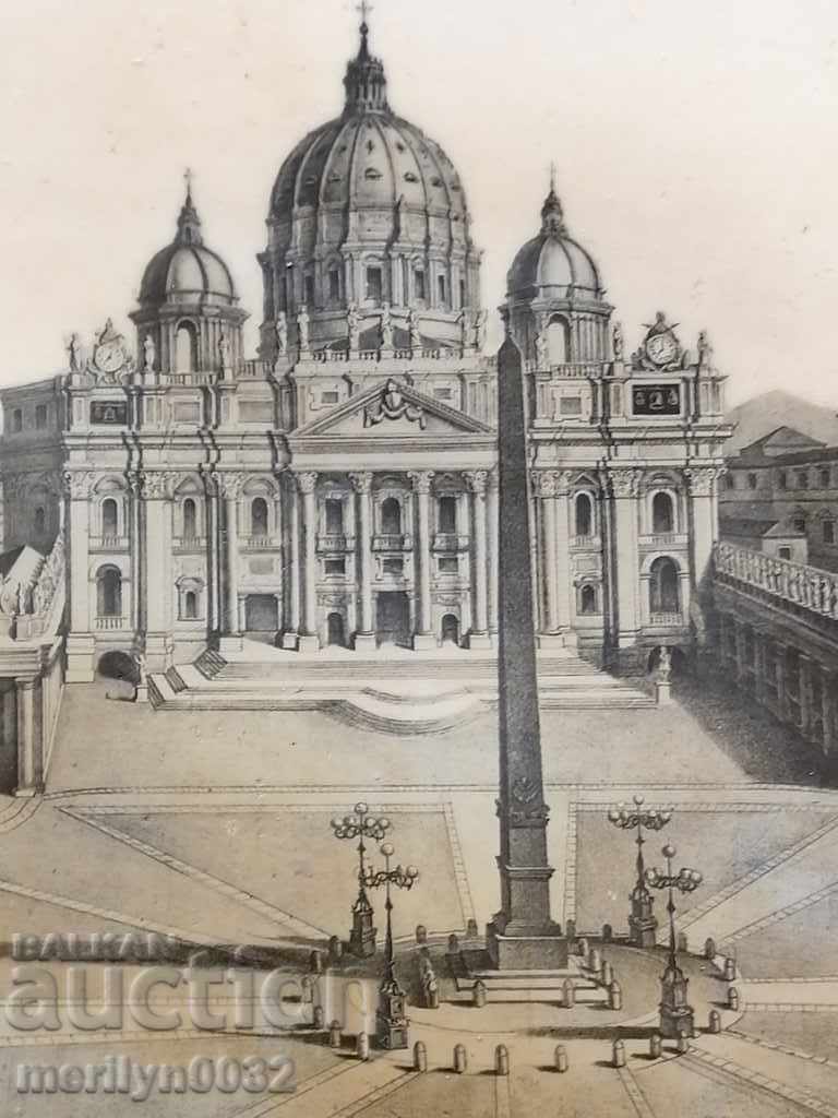 Old postcard Rome St. Peter's Square with price 50.00 BGN | € 25.56 Old postcard Rome St. Peter's Square with price 50.00 BGN | € 25.56