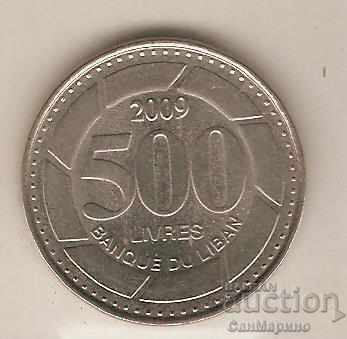 +Ливан  500  ливри  2009 г.