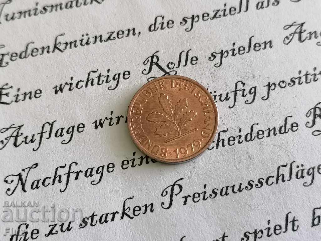 Coin - Germany - 1 pfennig | 1979; Series D with price 0.65 BGN | € 0.33