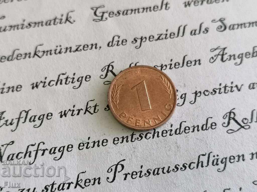 Монета - Германия - 1 пфениг | 1979г.; серия D