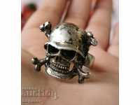Men's Antique German Nazi Silver 800 Ring Skull