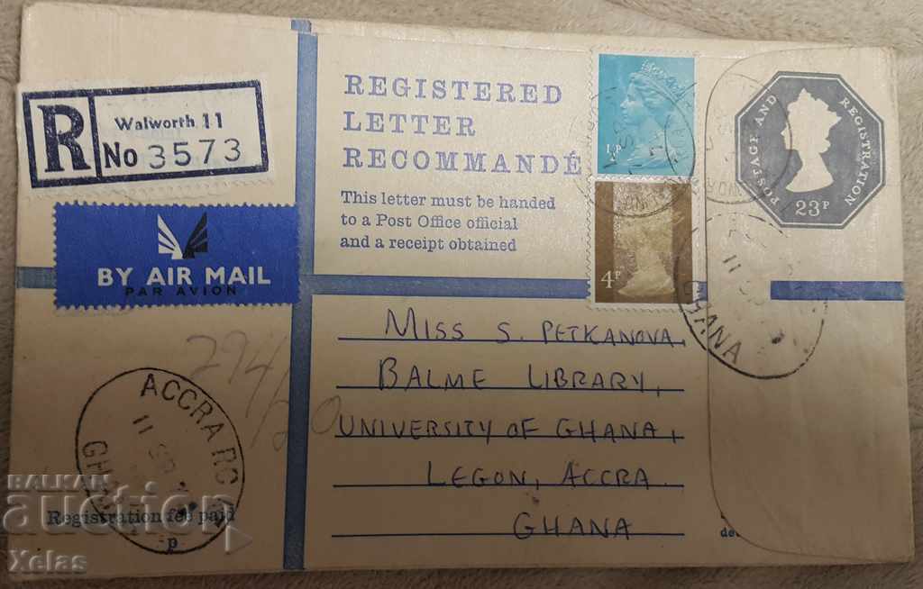 Old envelope Postcard 1970 'United Kingdom # 17b
