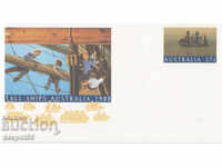 1988. Australia. High-mast sailing ships. Envelope.
