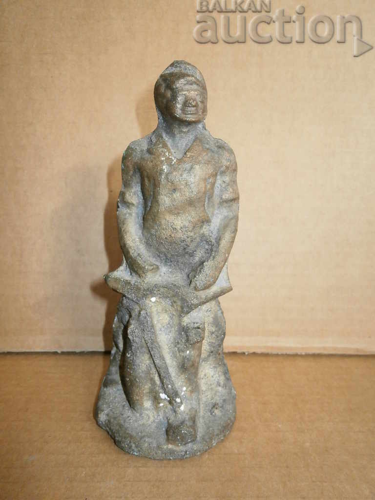 bronze figure blacksmith figurine soc 60s