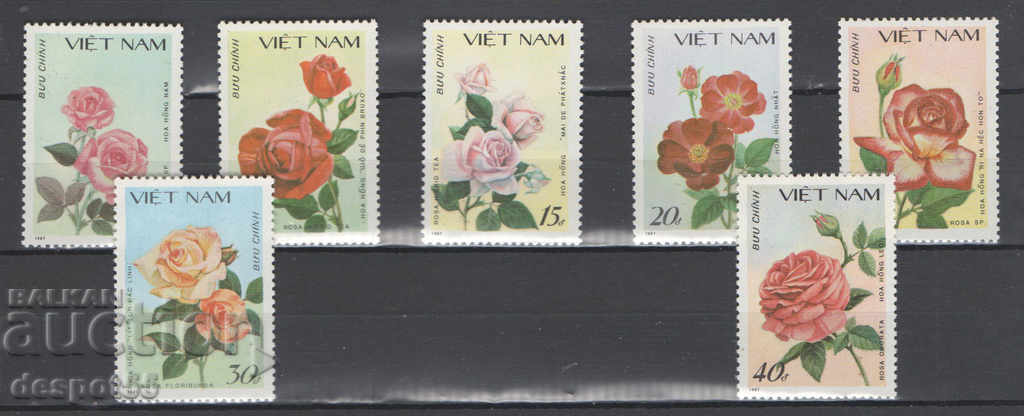 1988. Сев. Виетнам. Флора - Рози.
