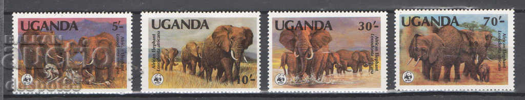 1983-90. Уганда. Застрашени видове.