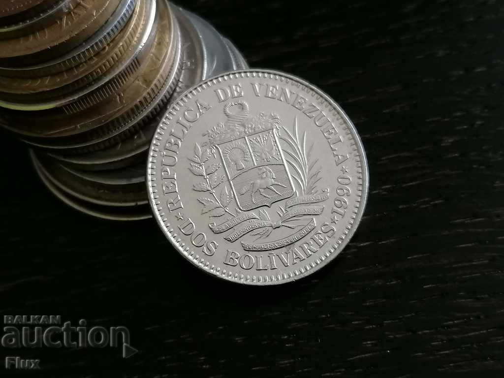 Mонета - Венецуела - 2 боливара | 1990г.