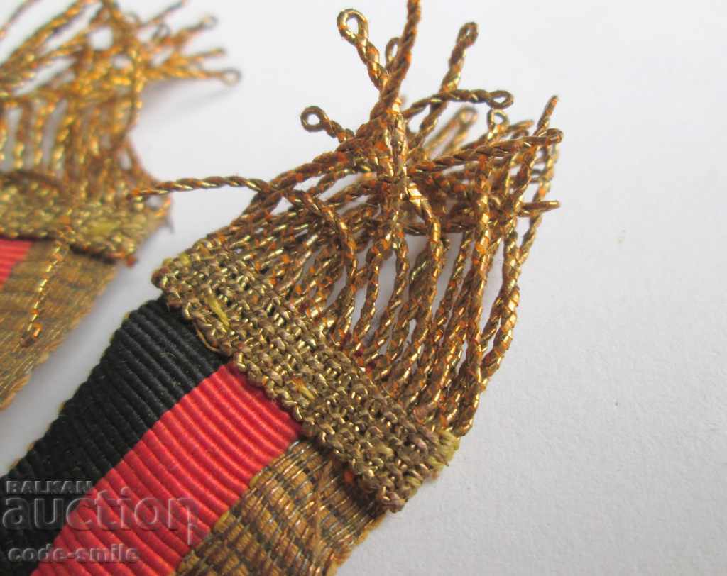 Old musical badge sign from the 19th century brooch with ribbon and tinsel - 5 Old musical badge sign from the 19th century brooch with ribbon and tinsel - 5