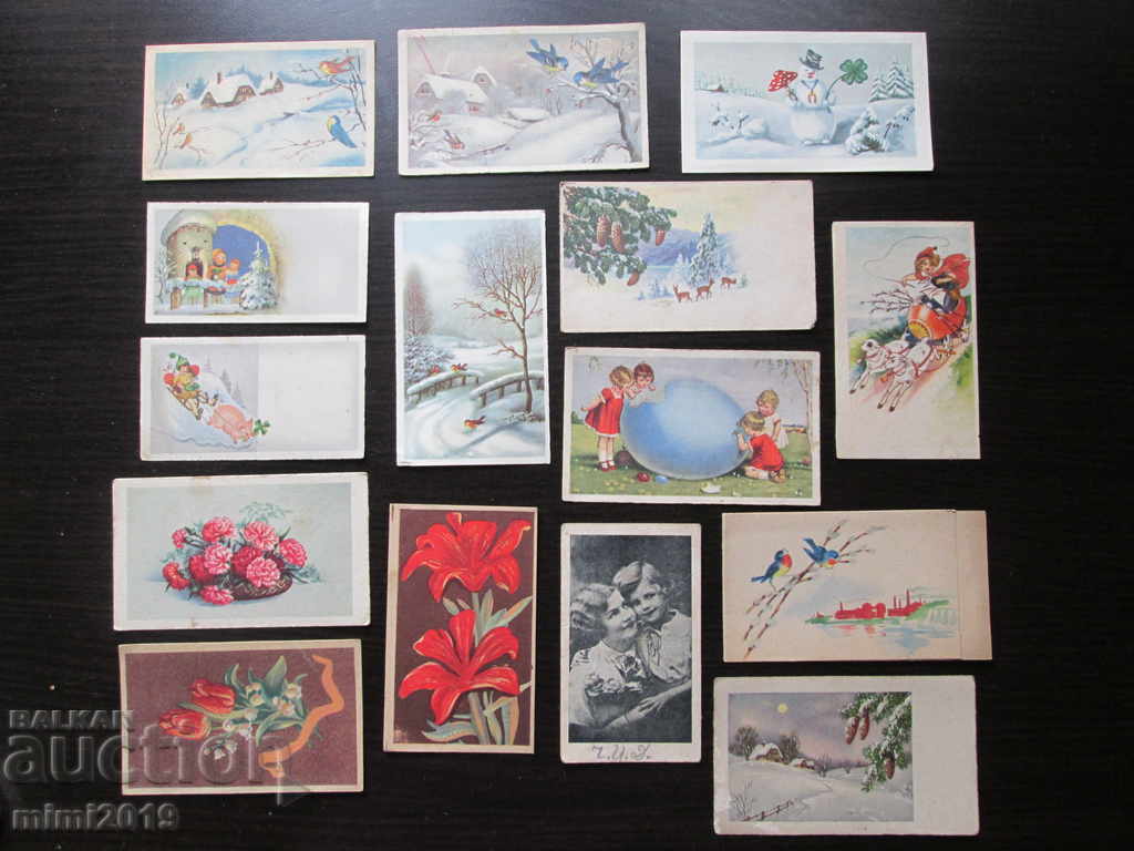 Old postcards - 15 pieces, 40s - 5 Old postcards - 15 pieces, 40s - 5