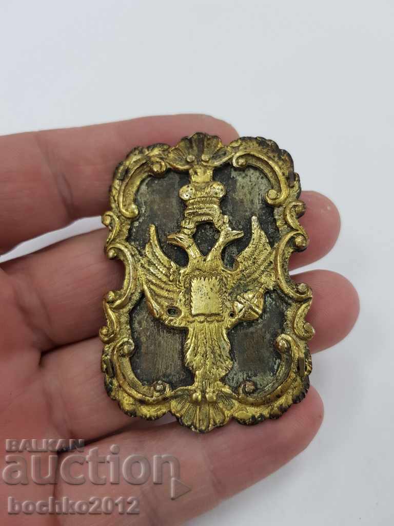Rare Renaissance buckle with double-headed eagle and gilding, 19th century with price 280.00 BGN | € 143.16 Rare Renaissance buckle with double-headed eagle and gilding, 19th century with price 280.00 BGN | € 143.16