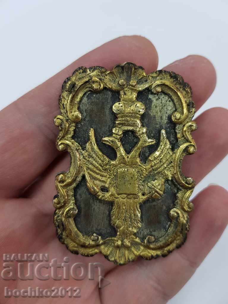 Un vultur bicipital rar din secolul al XIX-lea și cataramă renascentista aurita - 6