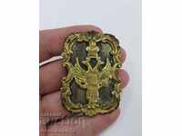 Rare Revival buckle with double-headed eagle and gilding 19th century