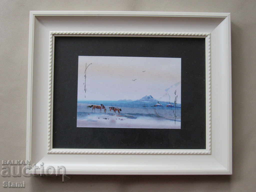 +Series of traditional paintings painting in a frame - Mongolia-3 with price 55.50 BGN | € 28.38
