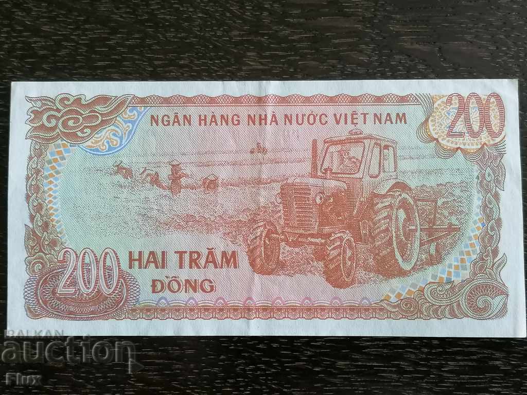Banknote - Vietnam - 200 dong 1987 with price 2.00 BGN | € 1.02 Banknote - Vietnam - 200 dong 1987 with price 2.00 BGN | € 1.02
