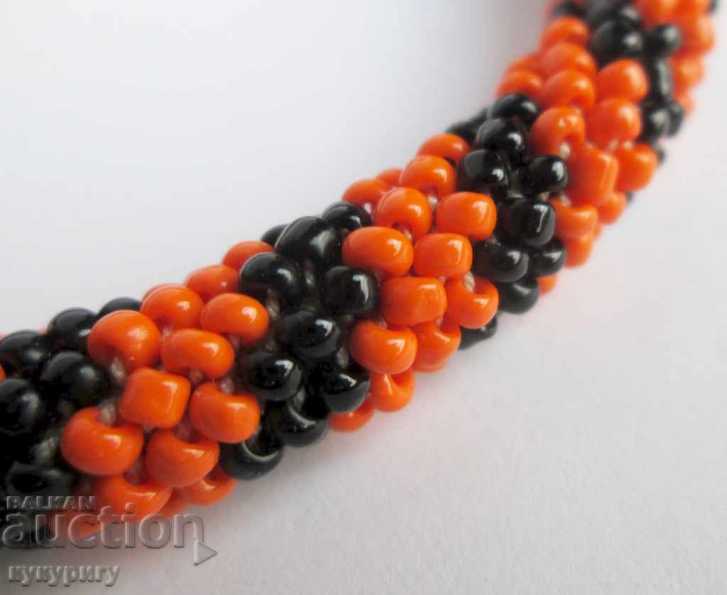 Auction Old round beaded bracelet knitted with beads Auction Old round beaded bracelet knitted with beads