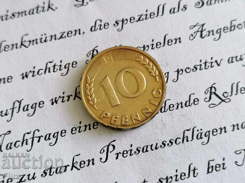 Moneda - Germania - 10 pfennigs 1949; Seria G