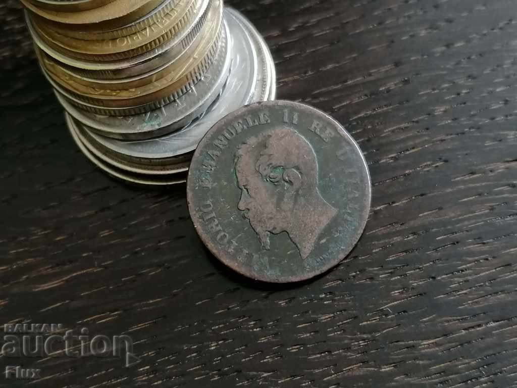 Монета - Италия - 5 чентесими | 1861г. с цена 8.75 лв. | € 4.47