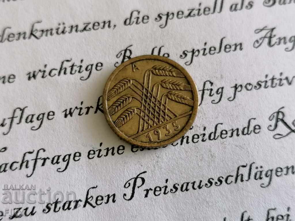 Reich coin - Germany - 5 pfennigs 1935; series A with price 4.00 BGN | € 2.05 Reich coin - Germany - 5 pfennigs 1935; series A with price 4.00 BGN | € 2.05