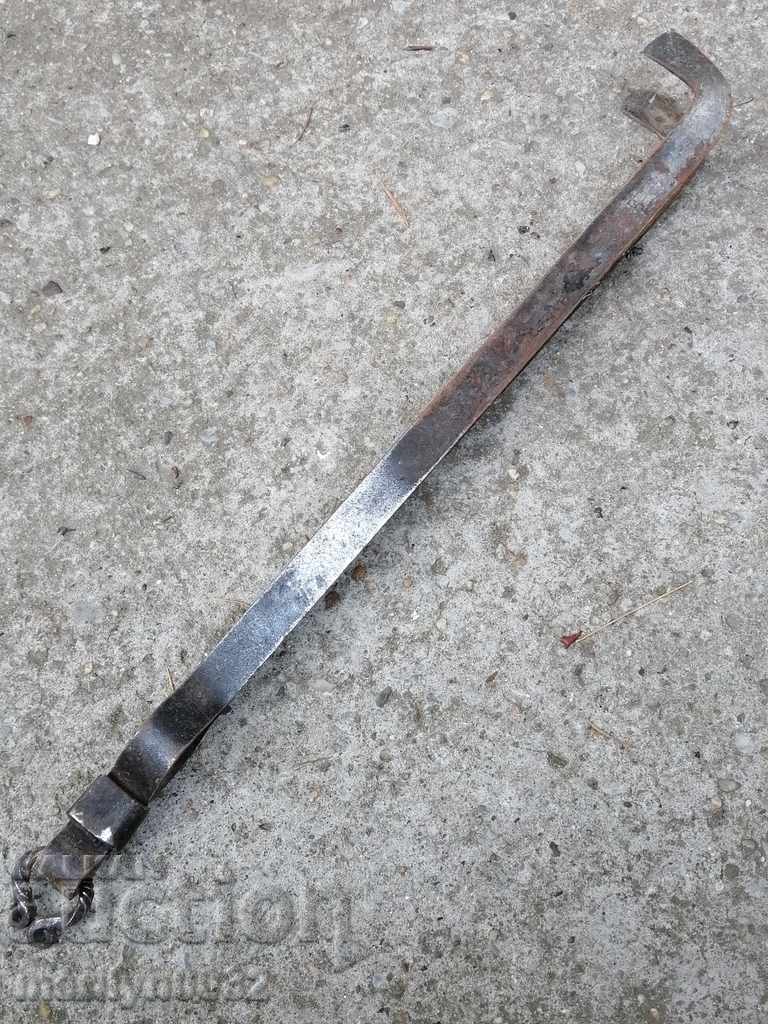 Old hand forged dilaf, wrought iron, mask - 5 Old hand forged dilaf, wrought iron, mask - 5