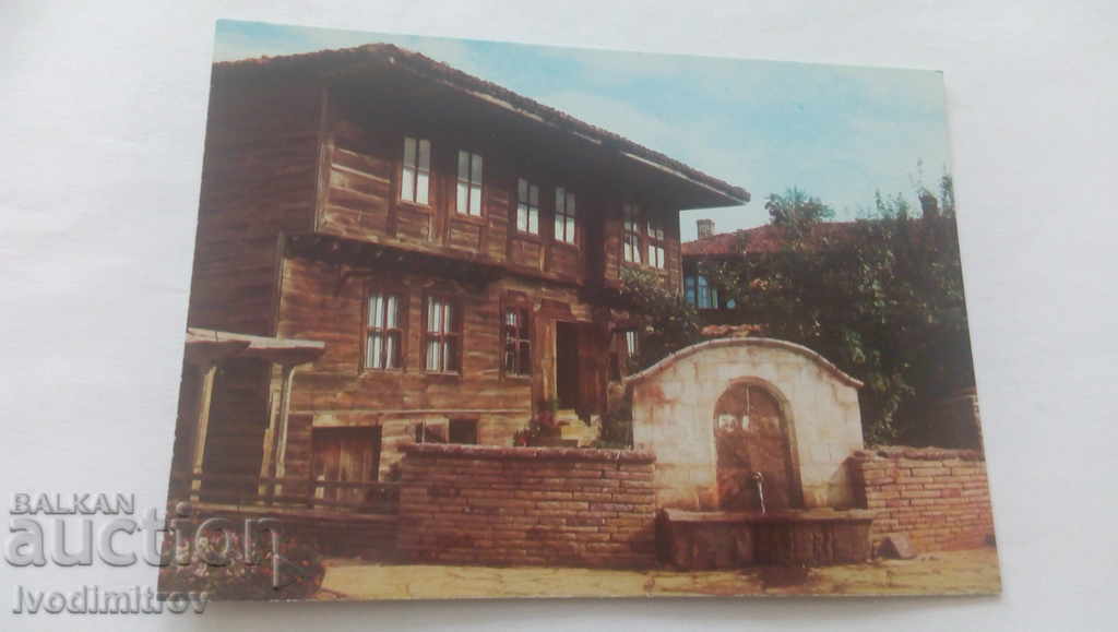 Пощенска картичка Котел Стара архитектура 1980