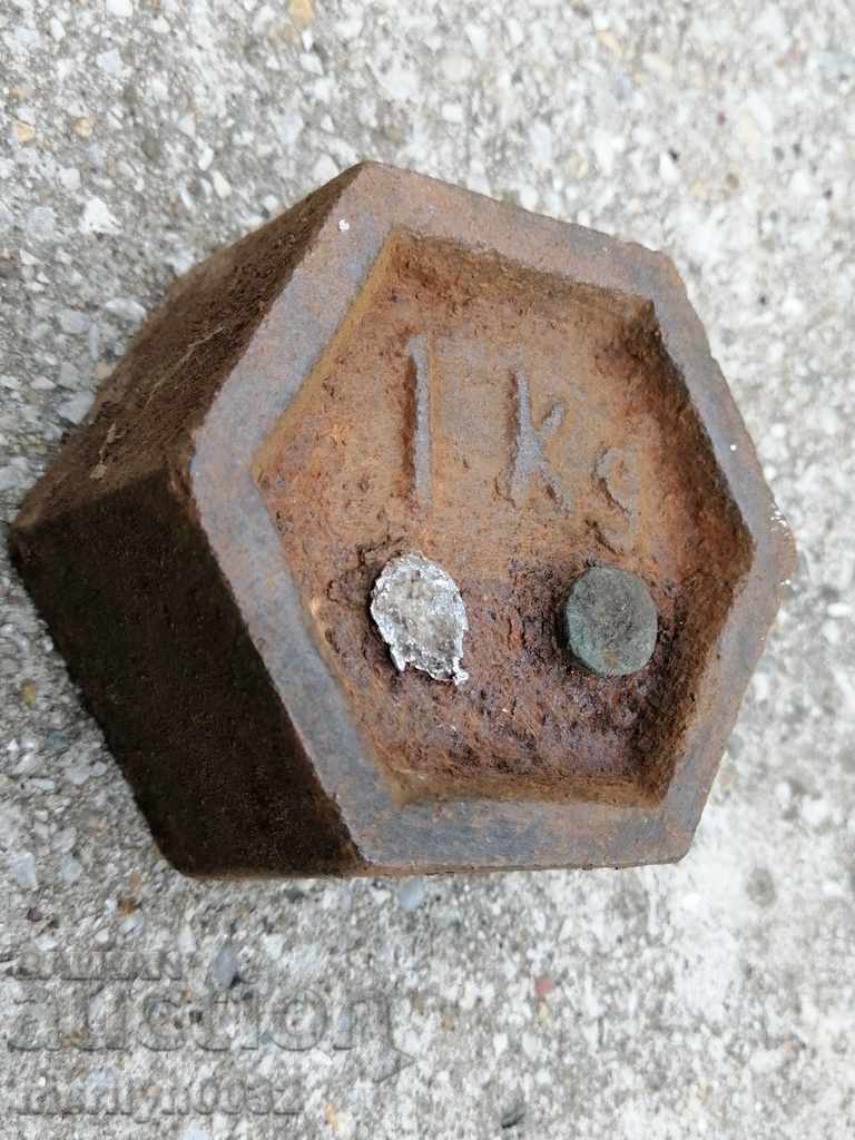 Old weighing scales, exagy, kilogram control weight - 5 Old weighing scales, exagy, kilogram control weight - 5