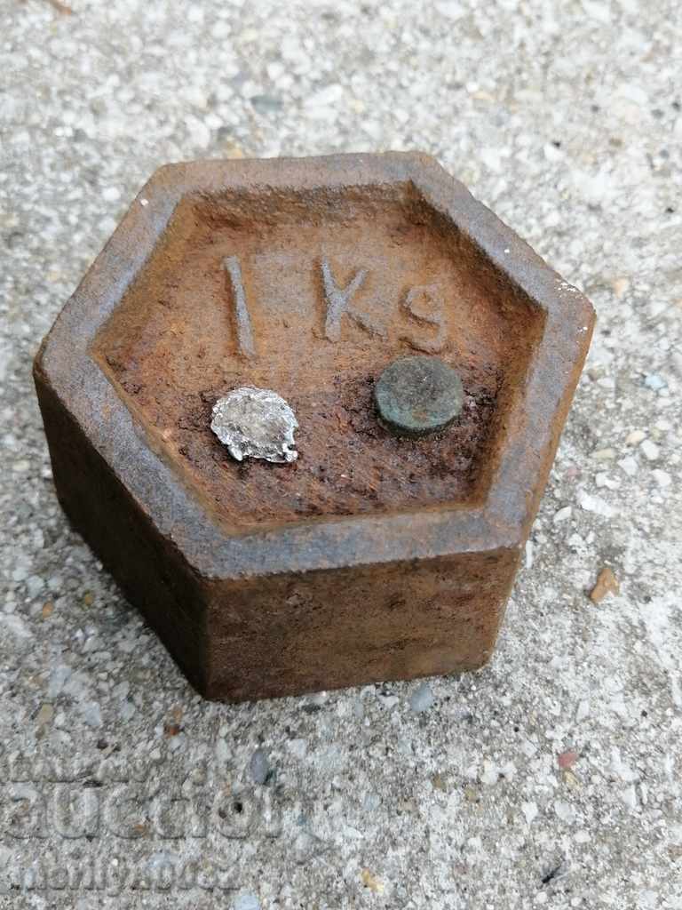 Old weighing scales, exagy, kilogram control weight - 6 Old weighing scales, exagy, kilogram control weight - 6