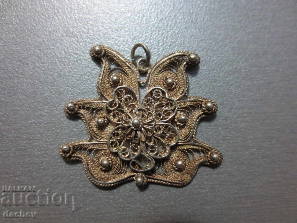 Beautiful silver Renaissance pendant filigree flower with price 35.00 BGN | € 17.90