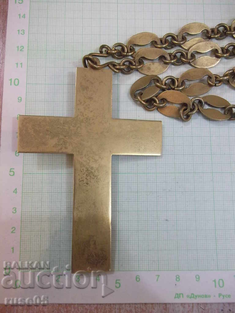 Delivery of Chain with cross and crucifix old bronze - 192 g. Delivery of Chain with cross and crucifix old bronze - 192 g.
