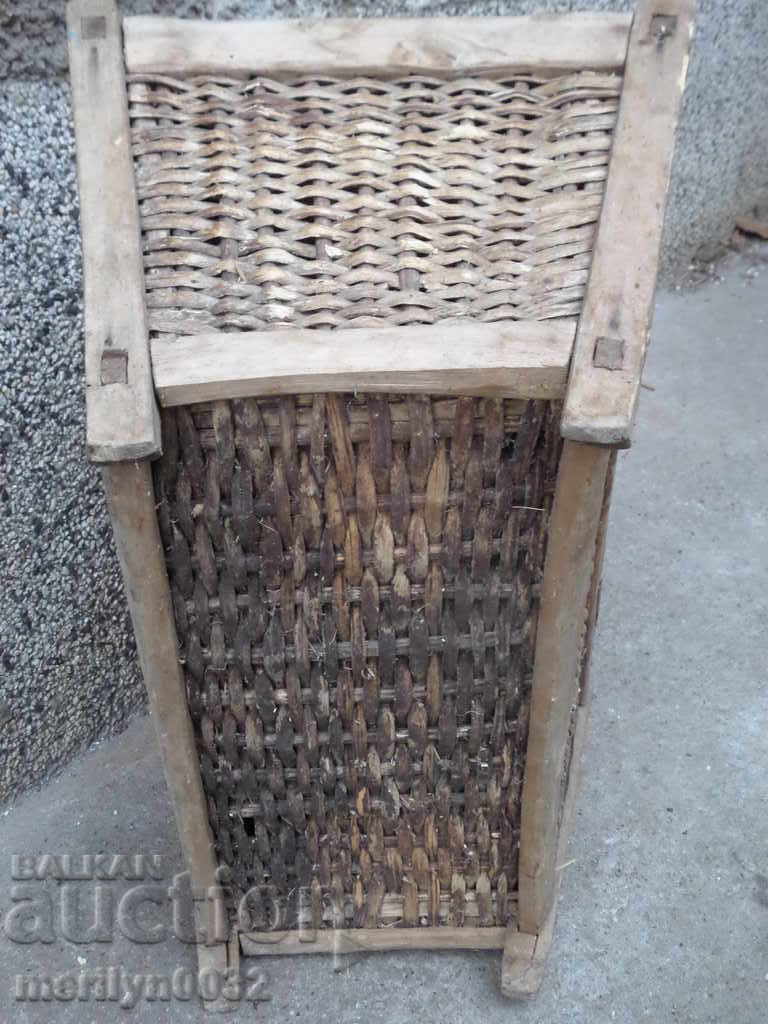 An old basket, a wicker vessel, a wooden paneer basket - 6