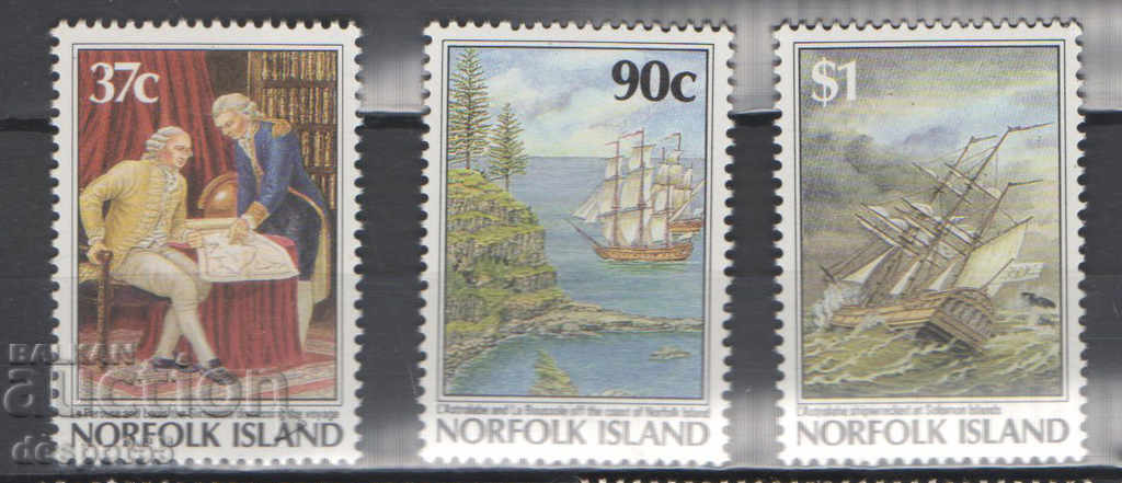 1987. Insulele Norfolk. 200 de ani de la colonizarea insulelor.