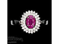 RUBY AND TOPAZ - A CHIC DESIGNER RING